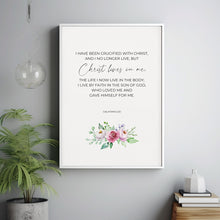 Galatians 220 I Have Been Crucified with Christ Easter Bible Verse Wall Art Poster