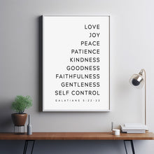 Galatians 5:22-23 'Fruit of the Spirit' Poster - Vibrant Christian Wall Decor for Spiritual Growth and Inspiration