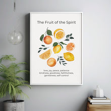 Galatians 52223 Fruit of the Spirit Poster Bible Verse Wall Art, Christian Kitchen Scripture Poster, Love Joy Peace Artwork