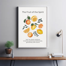 Galatians 52223 Fruit of the Spirit Poster Bible Verse Wall Art, Christian Kitchen Scripture Poster, Love Joy Peace Artwork