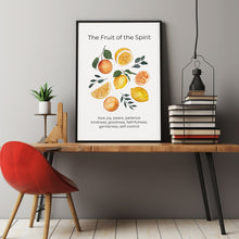 Galatians 52223 Fruit of the Spirit Poster Bible Verse Wall Art, Christian Kitchen Scripture Poster, Love Joy Peace Artwork