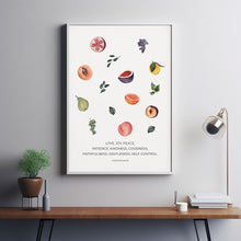 Galatians 52223 Fruit of the Spirit Poster Wall Art, Floral Christian Bible Verse Wall Decor, Love Joy Peace Scripture Poster