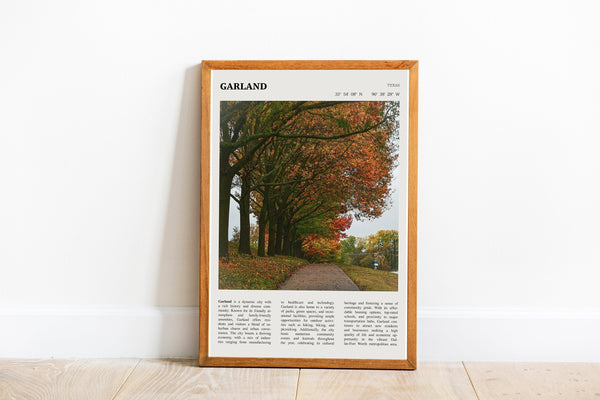Garland, Texas Wall Art Poster Poster  Garland, Texas Black White Poster  Poster  Art Gift 1684442046