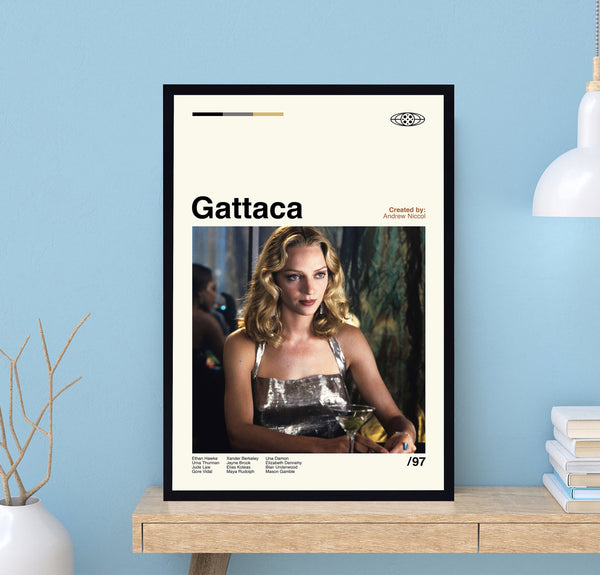 Gattaca Poster, Gattaca Print, Andrew Niccol, Midcentury Art, Minimalist Art, Movie Poster, Vintage Poster, Modern Poster, Wall Decor 1718564436