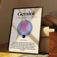 Gemini Wall Art  Manifestation Print  Astrology Wall Art  Zodiac Art Print  Positive Print   High Quality 1593713539