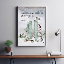 Genesis 28:15 'Wherever You Go' Winter Scripture Poster - Inspirational Bible Verse Wall Art for Guidance and Comfort