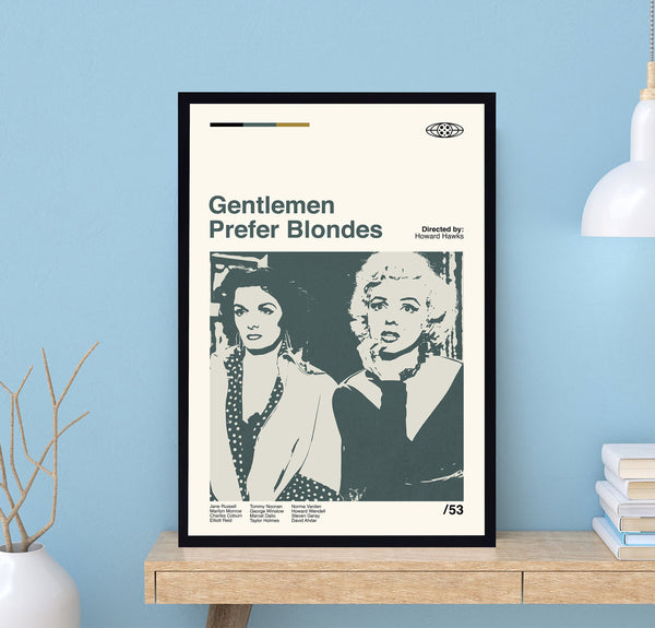 Gentlemen Prefer Blondes Poster, Gentlemen Prefer Blondes, Retro Movie Poster, Abstract Poster, Retro Poster, Minimalist Art, Dad Gifts 1702492613