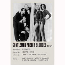 Gentlemen Prefer Blondes (1953) Movie Poster Canvas Poster Minimalist Poster Art Print Gifts for Lover Mural Painting Home Decoration 1807680883