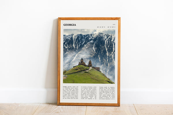Georgia Print Country Tblisi Wall Art Poster Georgia   Black White Poster  Poster  Art Gift 1704368231