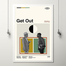 Get Out Movie Poster, Get Out Poster, Jordan Peele, Mid Century Art, Minimalist Art, Retro Poster, Vintage Poster, Wall Decor