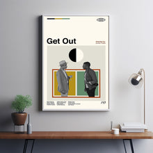 Get Out Movie Poster, Get Out Poster, Jordan Peele, Mid Century Art, Minimalist Art, Retro Poster, Vintage Poster, Wall Decor