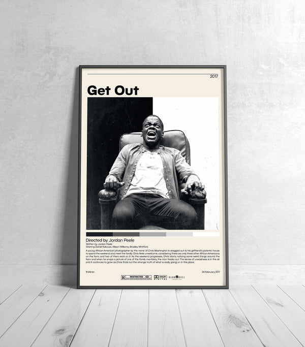 Get Out  Jordan Peele, Minimalist Movie Poster, Vintage Retro Art Print, Custom Poster, Wall Art Print, Home Decor 1006051127