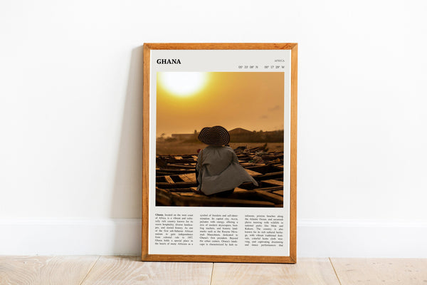 Ghana Africa Wall Art Poster Poster Ghana Africa  Black White Poster  Poster  Art Gift 1687867556