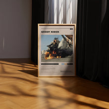 Ghost Rider Poster, Johnny Blaze Wall Art, Minimalist Wall Decor, Frame Options, Motorcyclist Film Print, Gift for Movie Lovers 1747814599