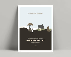 Giant Movie - Minimalist Poster, James Dean Poster, Minimalist Print, James Dean Print, Elizabeth Taylor, Rock Hudson, James Dean 621544419