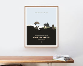 Giant Movie - Minimalist Poster, James Dean Poster, Minimalist Print, James Dean Print, Elizabeth Taylor, Rock Hudson, James Dean 621544419