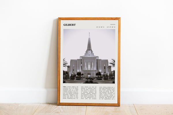 Gilbert Arizona Wall Art Poster Poster  Gilbert Arizona  Black White Poster  Poster  Art Gift 1685455552