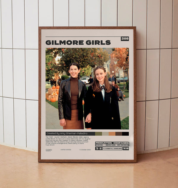 Gilmore Girls, Amy Sherman-Palladino, Minimalist Tv Series, Vintage Retro Art Print