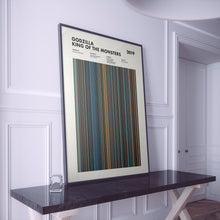 Godzilla King of the Monsters Movie Barcode Print, Godzilla King of the Monsters Print, Godzilla King of the Monsters Poster 1627658366