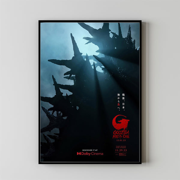 Godzilla Minus One Movie Poster 2023 FilmRoom Decor Wall ArtPoster GiftCanvas prints 5