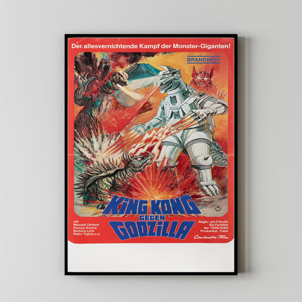 Godzilla Vs. Mechagodzilla Movie Poster Print, Canvas Wall Art, Room Decor, Movie Art