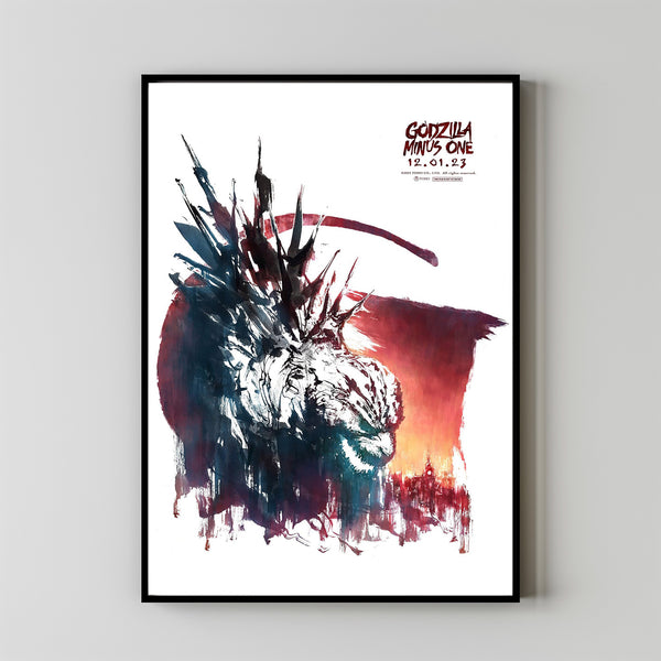 Godzilla ：Minus One Movie Poster 2023 FilmRoom Decor Wall ArtPoster GiftCanvas prints 4