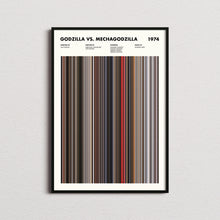 Godzilla vs Mechagodzilla Movie Barcode Print, Godzilla vs Mechagodzilla Print, Godzilla vs Mechagodzilla Poster 1627658912