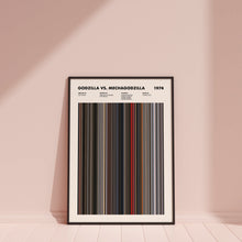 Godzilla vs Mechagodzilla Movie Barcode Print, Godzilla vs Mechagodzilla Print, Godzilla vs Mechagodzilla Poster 1627658912