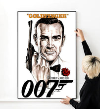 Goldfinger- James Bond 007 Movie Poster - Sean Connery High Quality Print Photo Wall Art Canvas Cloth Poster 1630586570