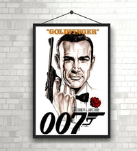 Goldfinger- James Bond 007 Movie Poster - Sean Connery High Quality Print Photo Wall Art Canvas Cloth Poster 1630586570
