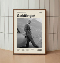 Goldfinger James Bond Wall Art Print - Sean Connery Film Poster - American Cinema - Midcentury Art 1401604124