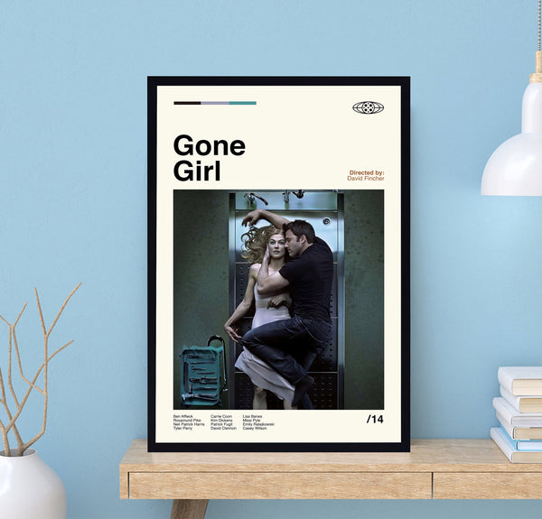 Gone Girl Poster, Gone Girl Print, David Fincher, Retro Poster, Minimalist Art, Vintage Poster, Midcentury Art, Wall Decor, Dad Gifts 1718568722