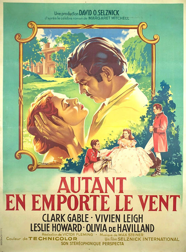 Gone with the Wind French Alternative Film Movie Print Wall Art Poster 1578940469
