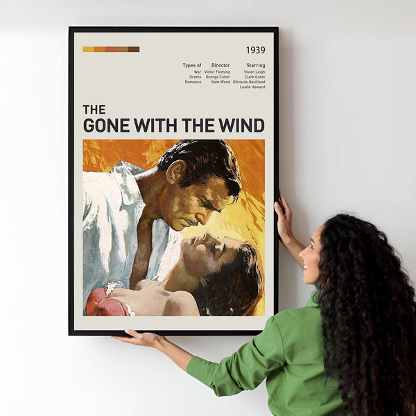 Gone with the Wind Movie Poster  Minimalist  Midcentury Poster  Wall Art Print  Retro Movie Poster 1746126207