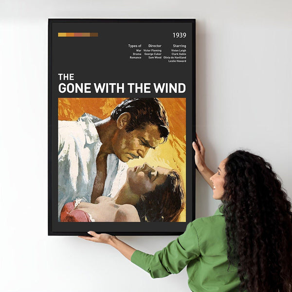 Gone with the Wind Movie Poster  Minimalist  Midcentury Poster  Wall Art Print  Retro Movie Poster 1746126207 - Copy
