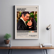 Gone with the Wind Poster,Victor Fleming,George Cukor,Sam Wood, Minimalist Movie Poster