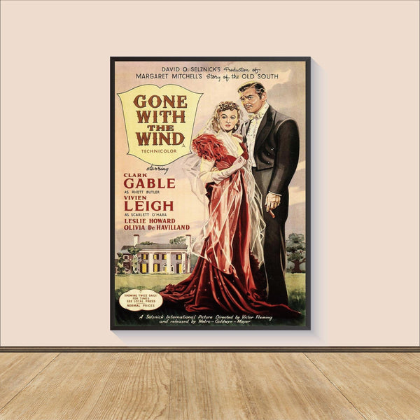 Gone with the Wind (1939) Vintage Movie Poster Print, Canvas Wall Art, Room Decor, Movie Art, Gifts for HimHer, Wall Art Print 1555623322