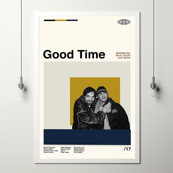 Good Time Poster, Josh Safdie, Benny Safdie, Retro Movie, Retro Modern, Movie Print, High Quality, Home Decor, Dad Gifts