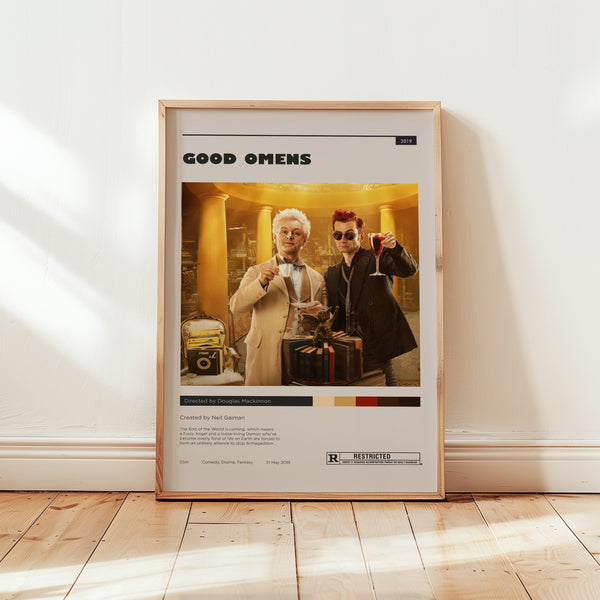 Good Omens Poster, Comedy Series Wall Art, Minimalist Wall Decor, Digital Download, High Quality Print, Gift for Neil Gaiman Fans 1747614794