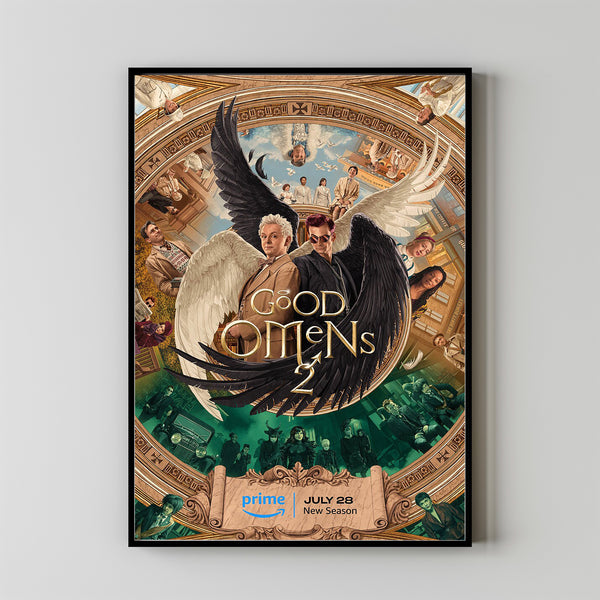 Good Omens Season 2 Movie Poster 2023 FilmRoom Decor Wall ArtPoster GiftCanvas prints 2