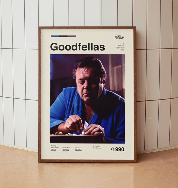 Goodfellas Wall Art Print  - Robert De Niro Ray Liotta Joe Pesci -  Vintage Minimalist Midcentury Movie Poster