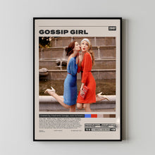 Gossip Girl Poster, Stephanie Savage, Minimalist Tv Series, Vintage Retro Art Print, Tv Show Poster