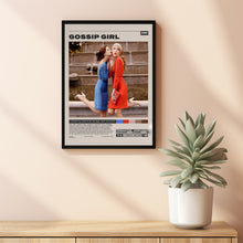 Gossip Girl Poster, Stephanie Savage, Minimalist Tv Series, Vintage Retro Art Print, Tv Show Poster