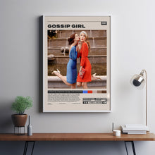 Gossip Girl Poster, Stephanie Savage, Minimalist Tv Series, Vintage Retro Art Print, Tv Show Poster