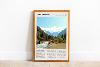 Gran Paradiso National Park Wall Art Poster Poster Italy Gran Paradiso National Park Black White Poster  Gift 1699749149