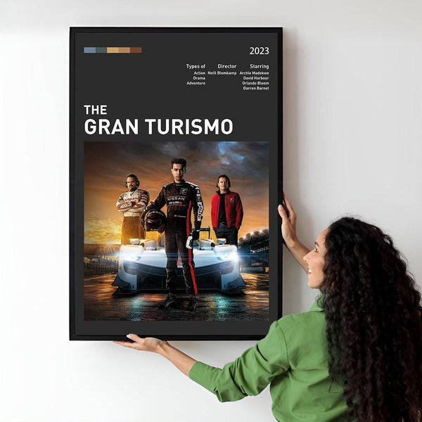 Gran Turismo Movie Poster  Minimalist  Midcentury Poster  Wall Art Print  Retro Movie Poster 1734351384 - Copy