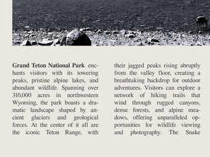 Grand Teton National Park Wall Art Poster Poster Grand Teton National Park Wyoming  Black Poster  Art Gift 1685567660