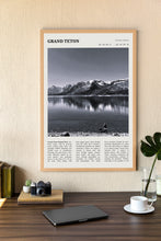 Grand Teton National Park Wall Art Poster Poster Grand Teton National Park Wyoming  Black Poster  Art Gift 1685567660