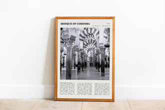 Great Mosque of Cordoba Wall Art Poster Poster Great Mosque of Córdoba  Black White Poster  Poster  Art Gift 1696028649