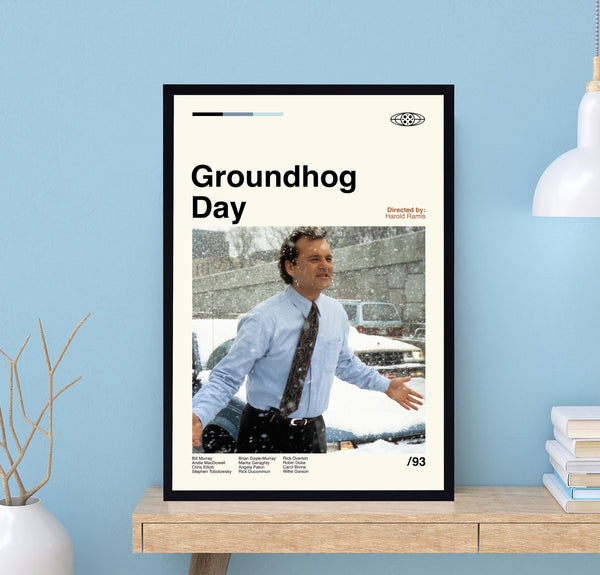 Groundhog Day Poster, Groundhog Day Print, Harold Ramis, Midcentury Art, Minimalist Art, Movie Poster, Vintage Poster, Wall Decor 1732761867